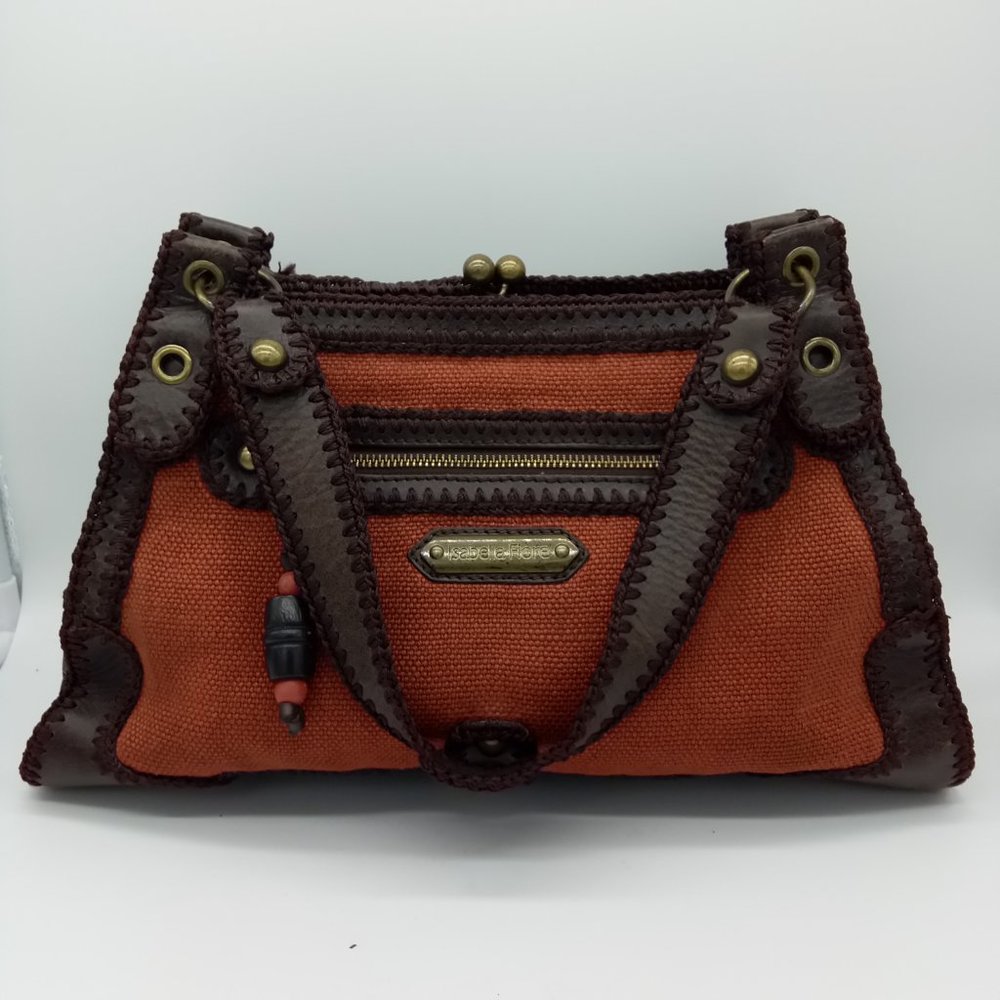 Vintage Isabella Fiore Brown Beaded Leather Purse - Picture 7 of 15
